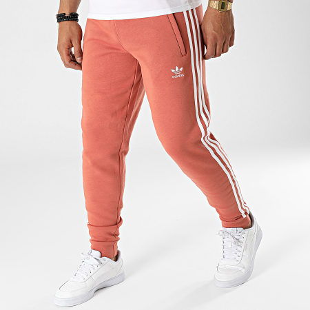 Adidas Originals - HK7300 Pantalón de chándal de 3 rayas rojo ladrillo