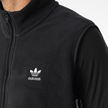 Adidas Originals - HK7393 Giacca 3 strisce senza maniche con zip Nero