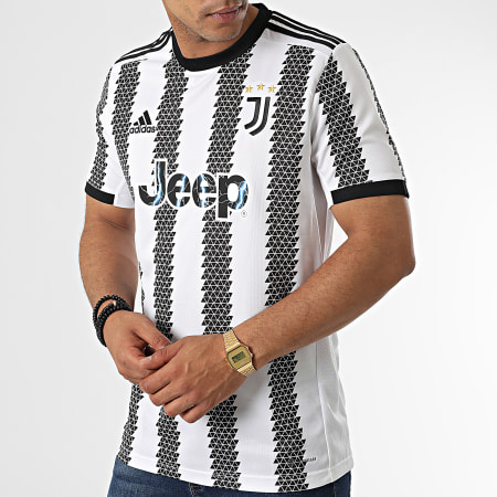 Adidas Performance - Juventus H38907 Camiseta de fútbol de rayas blancas y negras