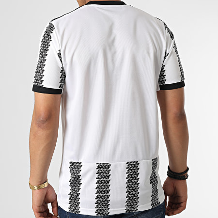 Adidas Sportswear - Maillot De Foot A Bandes Juventus H38907 Blanc Noir