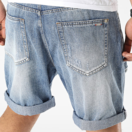 MTX - H1025 Pantaloncini di jeans con lavaggio blu