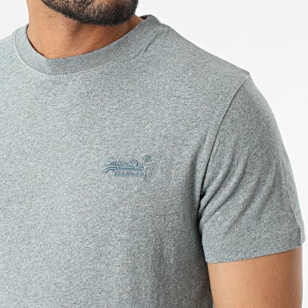 Superdry - Tee Shirt Vintage Logo Embroidery M1011245A Light Heather Blue