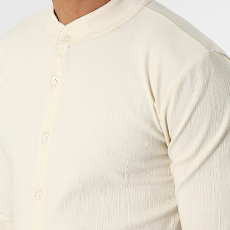 Uniplay - Camicia a maniche lunghe Collo Mao UP-C119 Beige