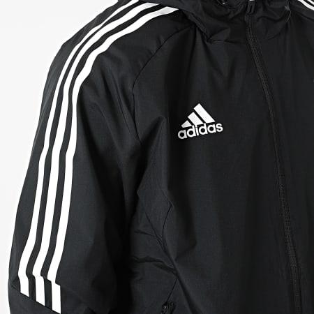 Adidas Sportswear - Giacca con zip a righe nere Real Madrid HA2607