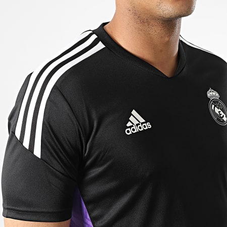 adidas - T-shirt De Sport A Bandes Real Madrid HA2598 Noir