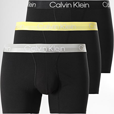 Calvin Klein - Set di 3 boxer in cotone elasticizzato NB2971A Nero