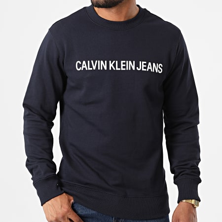 Calvin Klein - Felpa girocollo Core Institutional 7757 blu navy