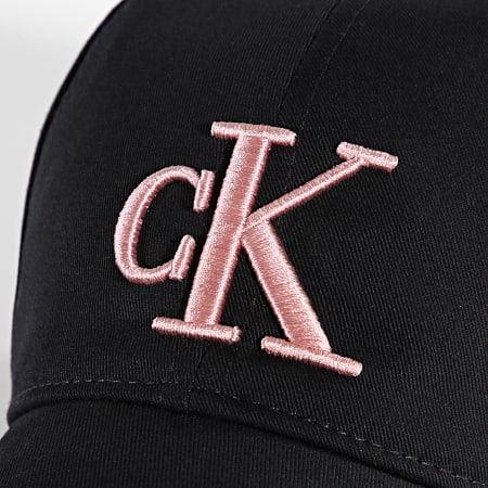 Calvin Klein - Cappellino donna ricamo logo 9808 nero rosa