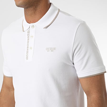 Guess - Polo A Manches Courtes M2YP60-K7O61 Blanc