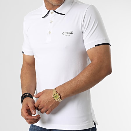 Guess - Polo Manches Courtes M2YP66 Blanc