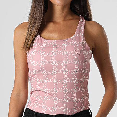 Guess - Camiseta de tirantes para mujer V2YP14 Rosa