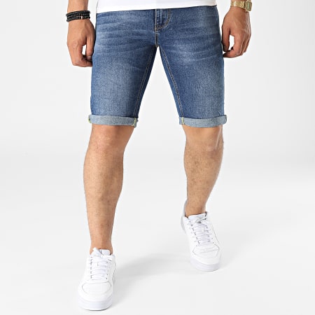 KZR - Pantaloncini jeans slim TH37785 Blu Denim