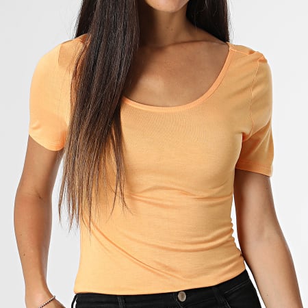 Only - Camiseta Mujer Carrie Naranja