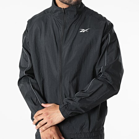 Reebok - Set giacca con zip e pantaloni da jogging H46636 Nero