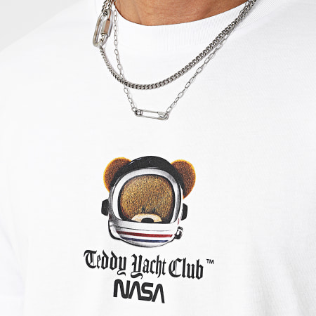 Teddy Yacht Club - Collab NASA Tee Shirt Oversize Space Teddy Moon Blanc