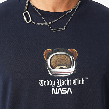 Teddy Yacht Club - Collab NASA Tee Shirt Oversize Space Teddy Moon Bleu Marine