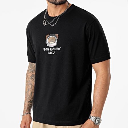 Teddy Yacht Club - Collab NASA Tee Shirt Oversize Space Teddy Moon Noir