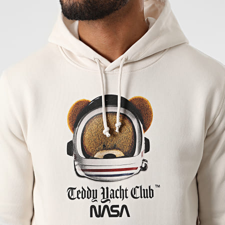 Teddy Yacht Club - Collab NASA Sweat Capuche Space Teddy Beige
