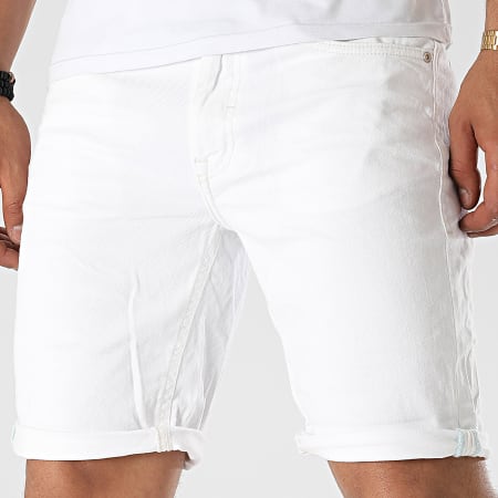 Blend - Pantalones cortos de jean 20714103 Blanco