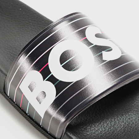 BOSS By Hugo Boss - Claquettes Bay Slide 50474459 Gris Anthracite