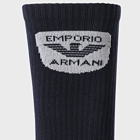 Emporio Armani - Set di 2 paia di calzini 303124-2R345 blu navy bianco