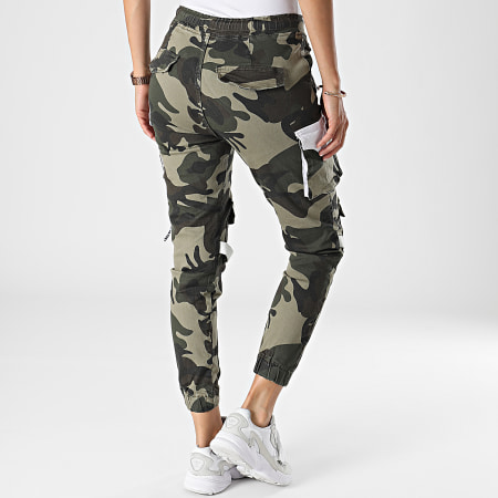 Girls Outfit - Jogger Pant donna B1321 Camouflage Verde Khaki