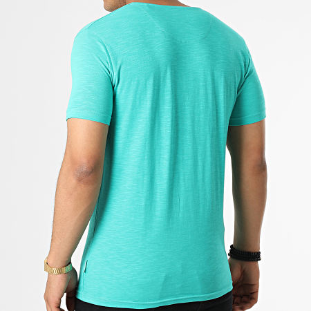 Classic Series - T-shirt Turquoise Chiné Floral
