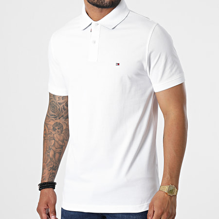 Tommy Hilfiger - Polo Manches Courtes Print Under Collar 5685 Blanc