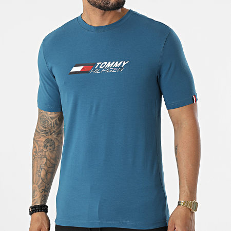 Tommy Hilfiger - Tee Shirt Essentials Big Logo 2735 Bleu