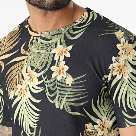 Frilivin - Tee Shirt Oversize Floral Noir