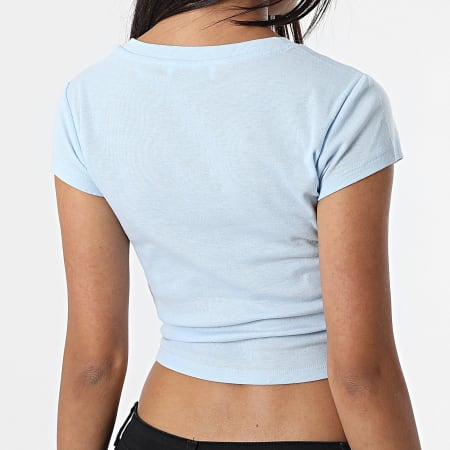 Only - Camiseta Susan Crop Azul Mujer