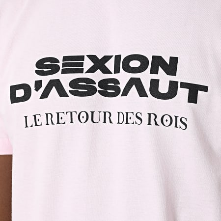 Sexion D'Assaut - Tee Shirt Le Retour des Rois Rose Pastel Noir