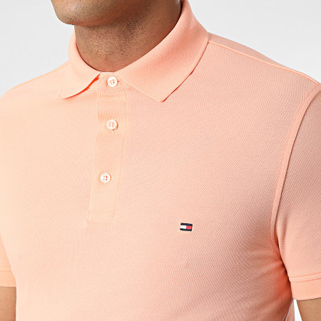 Tommy Hilfiger - Polo Manches Courtes Slim 1985 7771 Corail