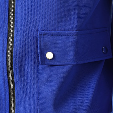 Aarhon - Conjunto de chaqueta con cremallera y pantalón cargo 22019-22018 Azul real