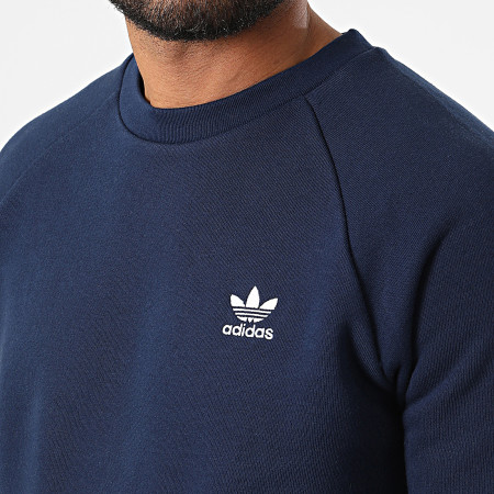 Adidas Originals - HK0089 Sudadera con cuello redondo Azul marino