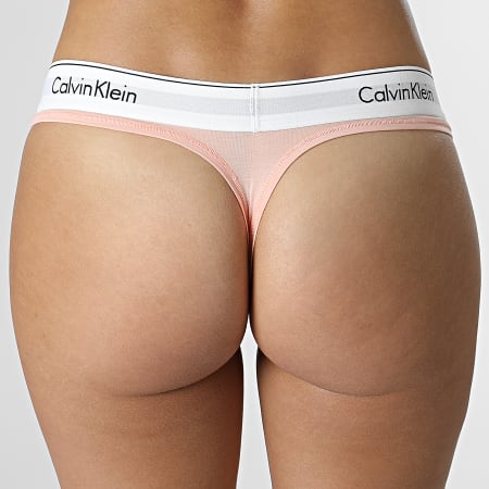 Calvin Klein - String Femme F3786E Corail