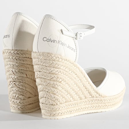 Calvin Klein - Sandales Femme Wedge Close Toe 0569 Bright White