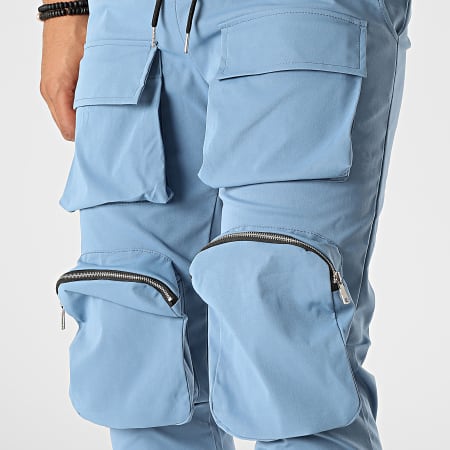 Frilivin - Pantalon Cargo Bleu