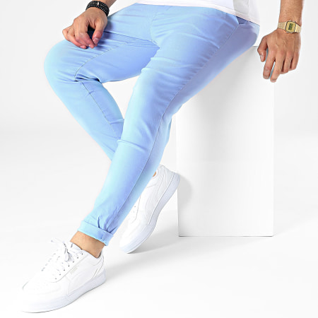 Frilivin - Pantalon Chino Slim Bleu Ciel