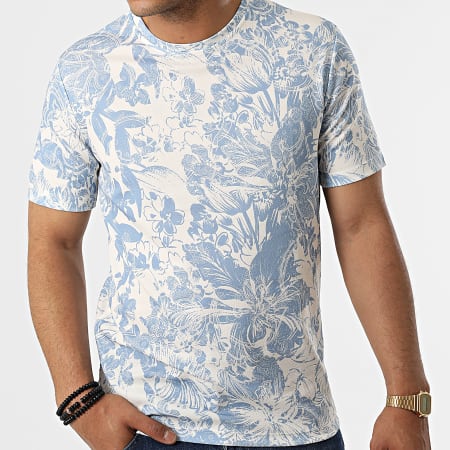 Frilivin - Maglietta oversize bianco azzurro