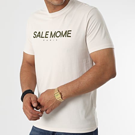 Sale Môme Paris - Tee Shirt Lapin Beige Vert Kaki
