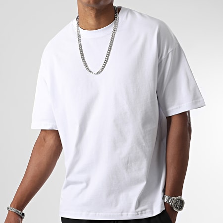 LBO - Lote de 2 camisetas oversize grandes 2568 Blanco Beige