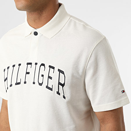 Tommy Hilfiger - Polo de manga corta Relaxed Fit Icon Varsity 5741 Blanco