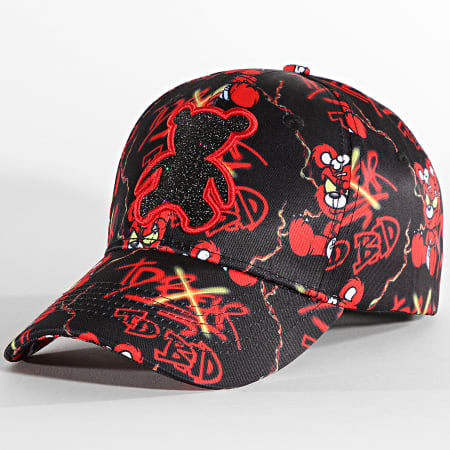 Skr - Cappello da orso nero rosso
