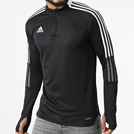 Adidas Sportswear - Sweat Col Zippé GH7304 Noir