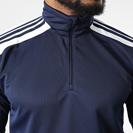 Adidas Sportswear - HC6283 Felpa con scollo a cerniera blu navy