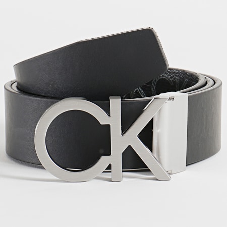 Calvin Klein - Cinturón Reversible Ajustable New Mono 0075 Negro