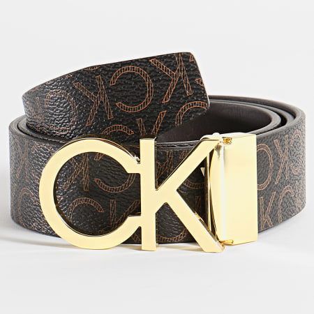 Calvin Klein - Cintura regolabile reversibile New Mono 0075 Brown