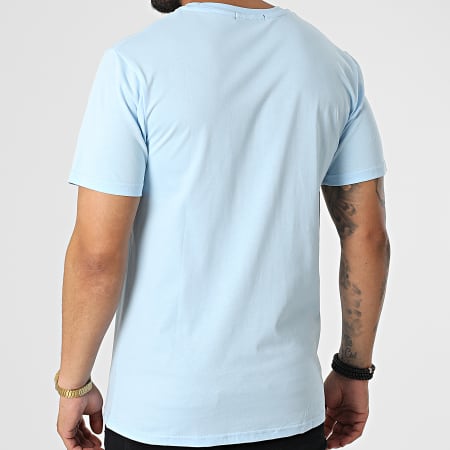 John H - Camiseta relaxed fit T8812 Azul claro