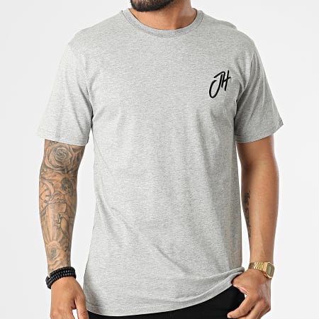 John H - Tee Shirt Relaxed Fit T8812 Gris Chiné